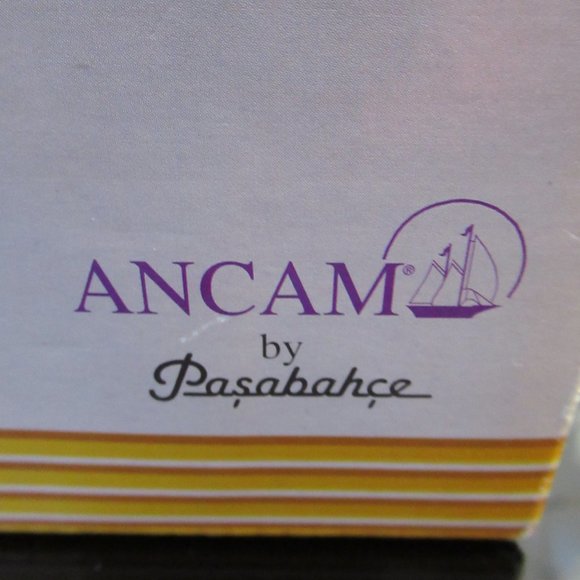 4 Wine Glasses Water Goblet with Gold Rim in Original Box Ancam Pasabahce Turkey - Picture 11 of 14